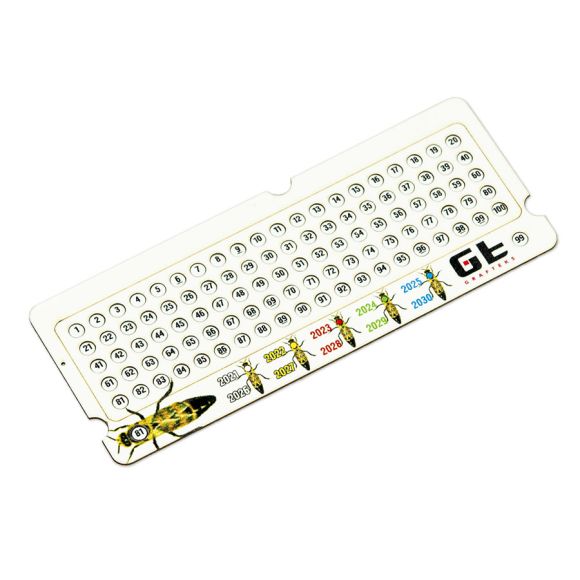 Опалитки метки для маток металлизированные белый