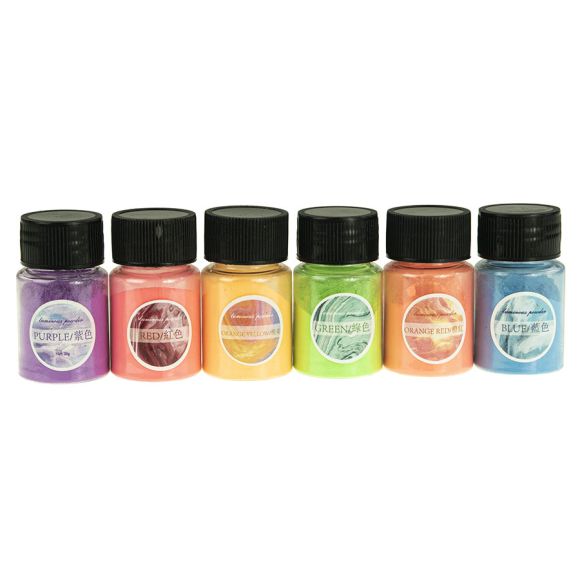 Набор люминофор 6*20гр. (red, purple, orange yellow, blue, green, orenge red) №10